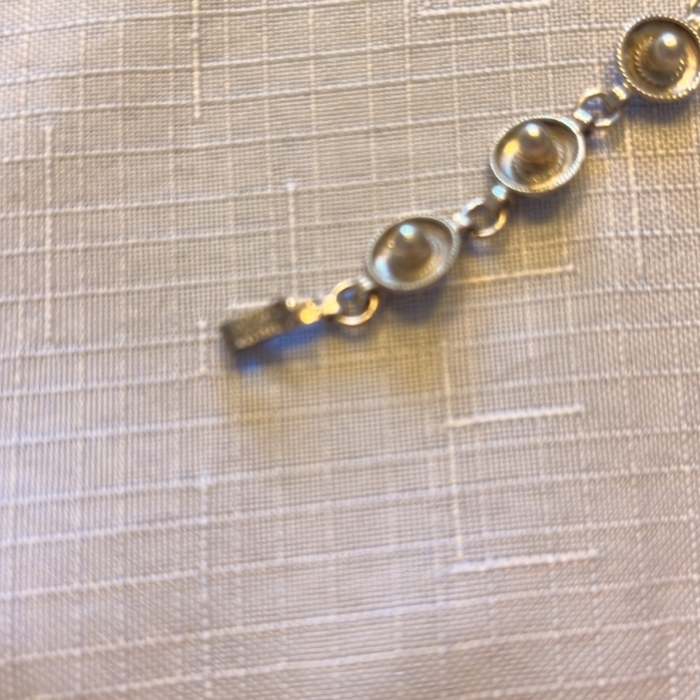 Vintage Mexican 925 Sterling Silver Plated Bracelet For Baby - Picture 3 of 4